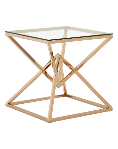  Premier Housewares Allure End Table  Triangles and squares combine