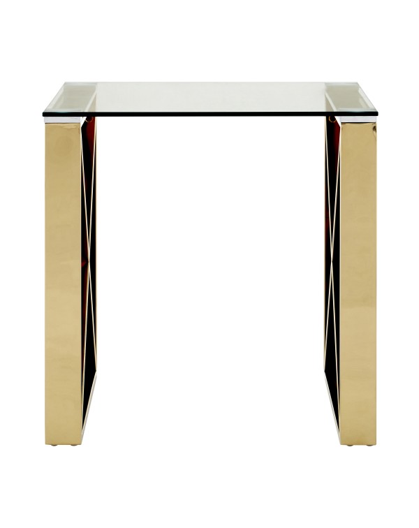  Premier House Allure End Table Clear Glass Champa...