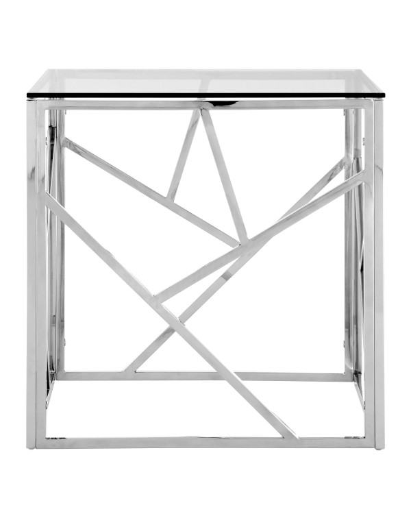  Premier Housewares  Allure End Table Clear Glass ...