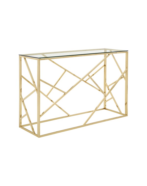 Premier Housewares Allure Console Table Clear Glas...