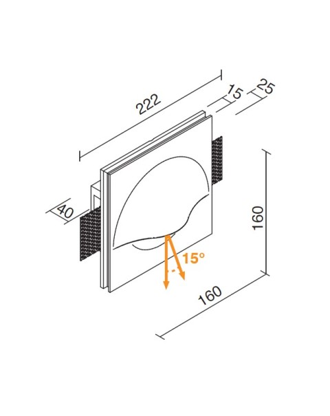 Gypsum Plaster Curve Wall Light